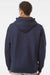 Independent Trading Company IND5000P Mens Legend Hooded Sweatshirt Hoodie w/ Pouch Pocket Classic Navy Blue Model Back
