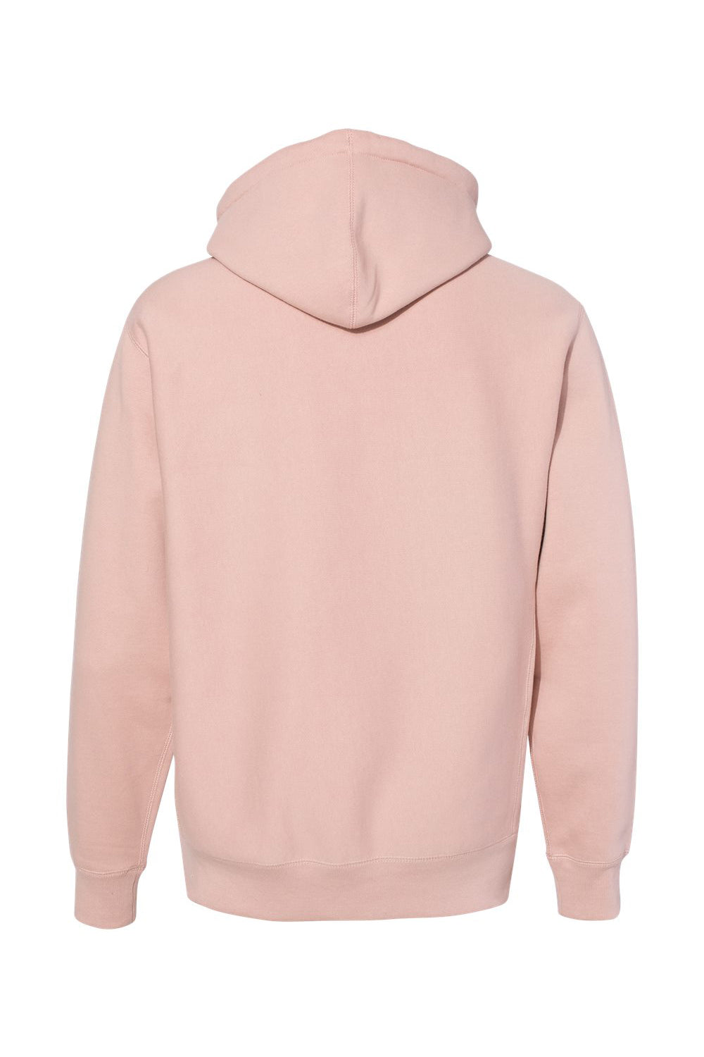 Independent Trading Company IND5000P Mens Legend Hooded Sweatshirt Hoodie w/ Pouch Pocket Dusty Pink Flat Back