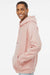 Independent Trading Company IND5000P Mens Legend Hooded Sweatshirt Hoodie w/ Pouch Pocket Dusty Pink Model Side