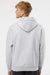 Independent Trading Company IND5000P Mens Legend Hooded Sweatshirt Hoodie w/ Pouch Pocket Heather Grey Model Back