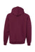 Independent Trading Company IND5000P Mens Legend Hooded Sweatshirt Hoodie w/ Pouch Pocket Maroon Flat Back