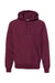 Independent Trading Company IND5000P Mens Legend Hooded Sweatshirt Hoodie w/ Pouch Pocket Maroon Flat Front