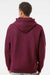 Independent Trading Company IND5000P Mens Legend Hooded Sweatshirt Hoodie w/ Pouch Pocket Maroon Model Back