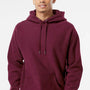 Independent Trading Company Mens Legend Hooded Sweatshirt Hoodie w/ Pouch Pocket - Maroon