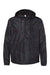 Independent Trading Company EXP54LWP Mens Water Resistant 1/4 Zip Windbreaker Hooded Jacket Black Camo Flat Front