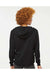 Independent Trading Co. PRM2500Z Womens California Wave Wash Full Zip Hooded Sweatshirt Hoodie Black Model Back
