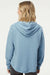 Independent Trading Company PRM2500Z Womens California Wave Wash Full Zip Hooded Sweatshirt Hoodie w/ Pockets Misty Blue Model Back