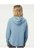Independent Trading Co. PRM2500Z Womens California Wave Wash Full Zip Hooded Sweatshirt Hoodie Misty Blue Model Back