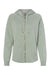 Independent Trading Company PRM2500Z Womens California Wave Wash Full Zip Hooded Sweatshirt Hoodie w/ Pockets Sage Green Flat Front