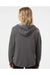 Independent Trading Co. PRM2500Z Womens California Wave Wash Full Zip Hooded Sweatshirt Hoodie Shadow Grey Model Back