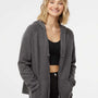 Independent Trading Co. Womens California Wave Wash Full Zip Hooded Sweatshirt Hoodie - Shadow Grey - NEW
