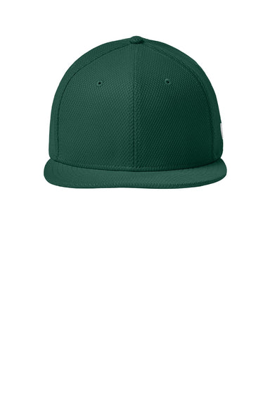 New Era Hats NE404 Mens Moisture Wicking Adjustable Hat Flag Dark Green Flat Front