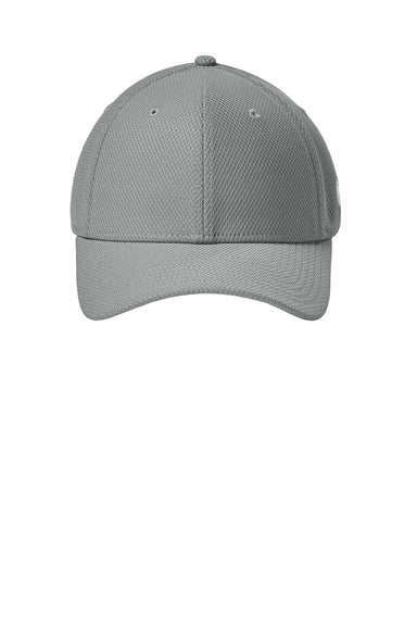 New Era Hats NE1121 Mens Moisture Wicking Stretch Fit Hat Flag Grey Flat Front