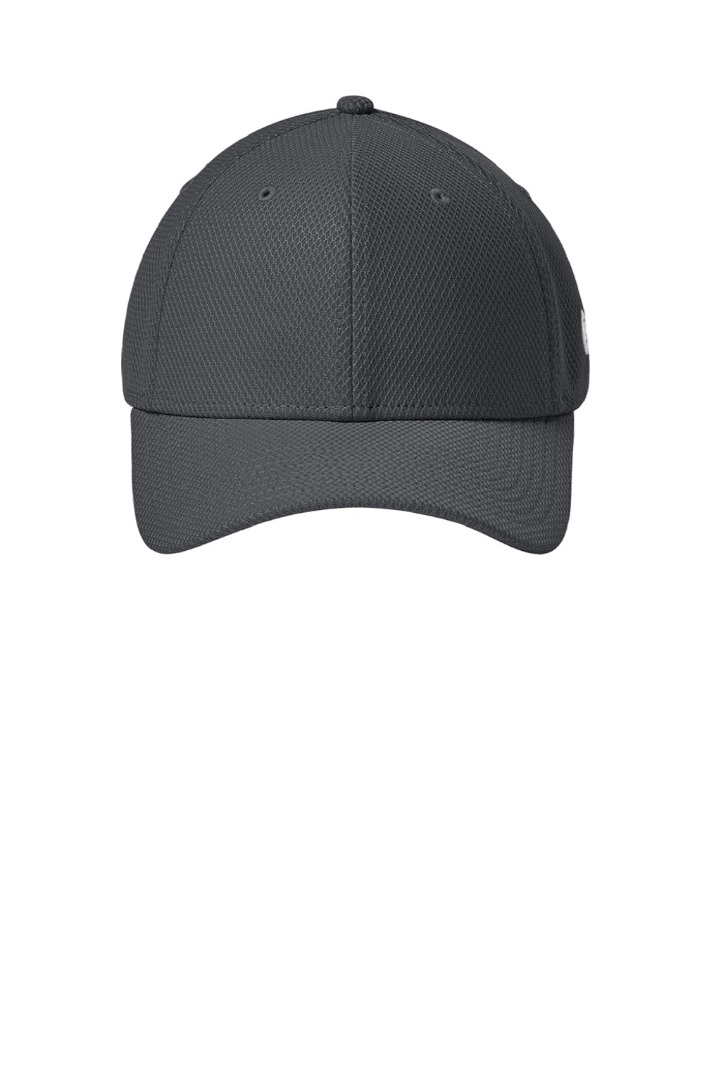 New Era Hats NE1121 Mens Moisture Wicking Stretch Fit Hat Flag Graphite Grey Flat Front