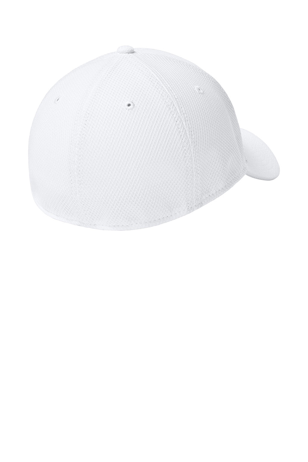 New Era Hats NE1121 Mens Moisture Wicking Stretch Fit Hat Flag White Flat Back