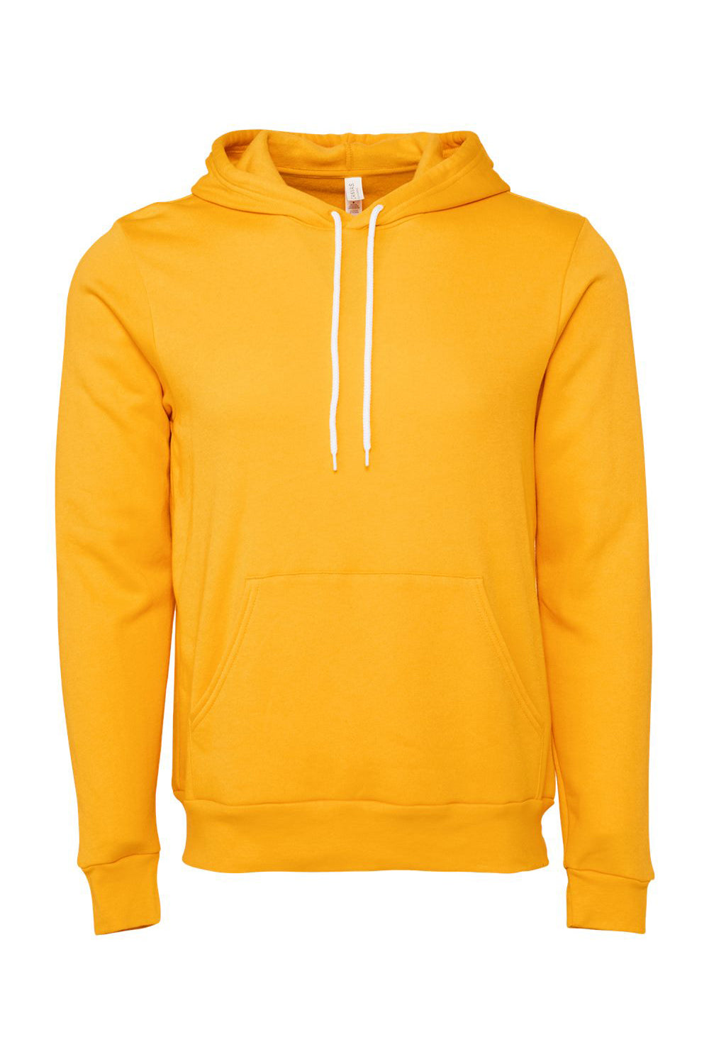 Bella + Canvas BC3719/3719 Mens Sponge Fleece Hooded Sweatshirt Hoodie Gold Flat Front
