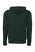 Bella + Canvas BC3739/3739 Mens Fleece Full Zip Hooded Sweatshirt Hoodie w/ Pockets Forest Green Flat Back
