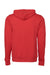 Bella + Canvas BC3739/3739 Mens Fleece Full Zip Hooded Sweatshirt Hoodie Heather Red Flat Back