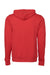 Bella + Canvas BC3739/3739 Mens Fleece Full Zip Hooded Sweatshirt Hoodie w/ Pockets Heather Red Flat Back