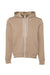Bella + Canvas BC3739/3739 Mens Fleece Full Zip Hooded Sweatshirt Hoodie Tan Flat Front