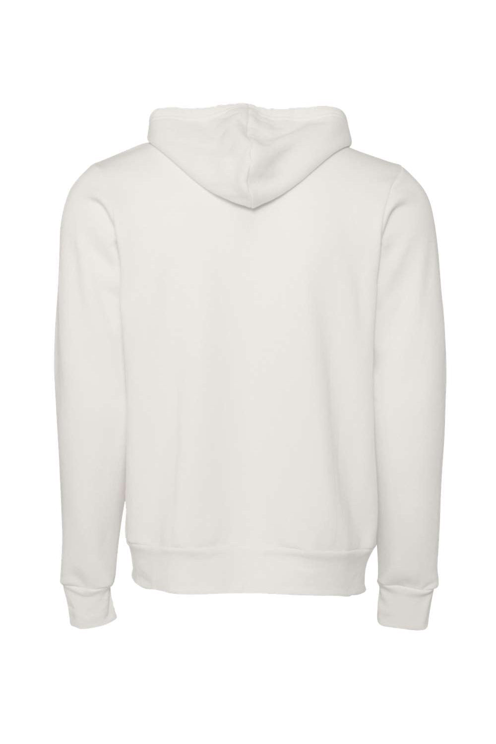 Bella + Canvas BC3739/3739 Mens Fleece Full Zip Hooded Sweatshirt Hoodie Vintage White Flat Back