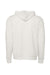 Bella + Canvas BC3739/3739 Mens Fleece Full Zip Hooded Sweatshirt Hoodie Vintage White Flat Back