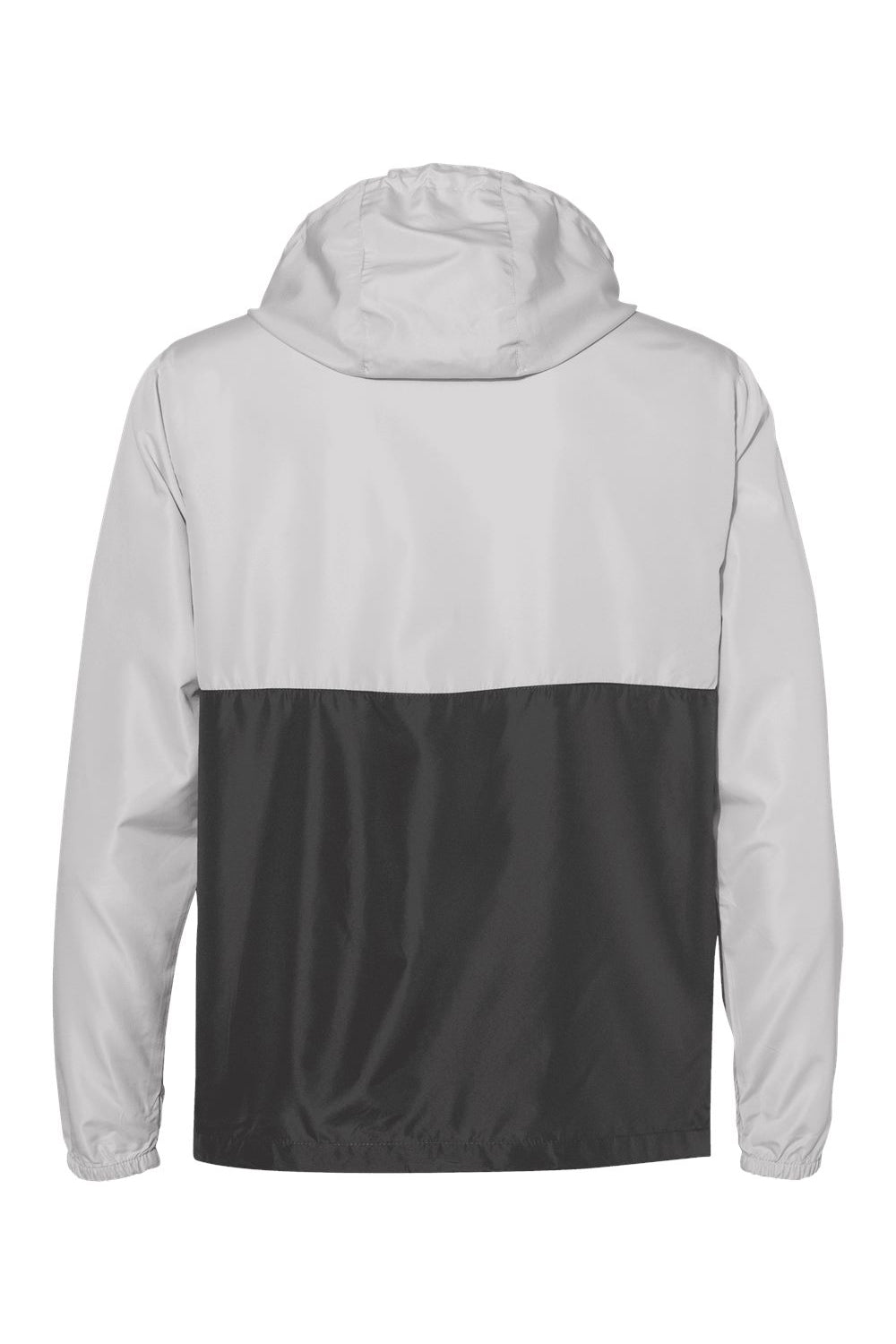 Independent Trading Company EXP54LWP Mens Water Resistant 1/4 Zip Windbreaker Hooded Jacket Smoke Grey/Graphite Grey Flat Back