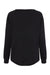 Independent Trading Co. PRM2000 Womens California Wave Wash Crewneck Sweatshirt Black Flat Back