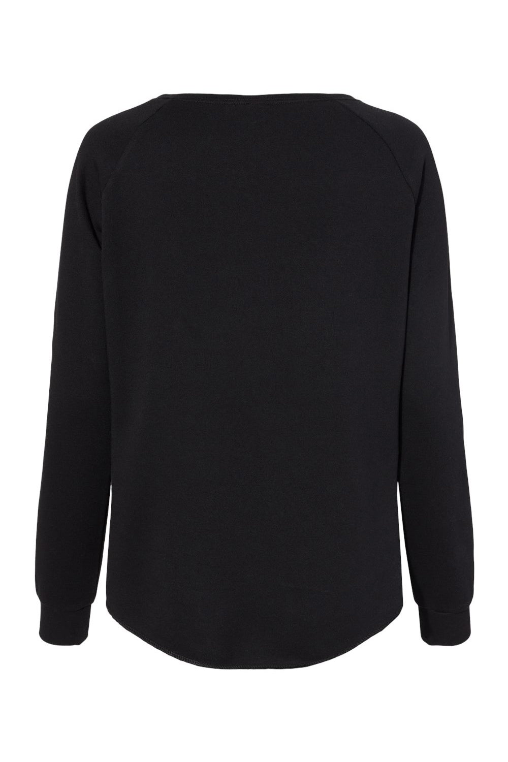 Independent Trading Company PRM2000 Womens California Wave Wash Crewneck Sweatshirt Black Flat Back