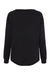Independent Trading Company PRM2000 Womens California Wave Wash Crewneck Sweatshirt Black Flat Back