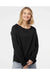 Independent Trading Co. PRM2000 Womens California Wave Wash Crewneck Sweatshirt Black Model Front