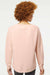 Independent Trading Company PRM2000 Womens California Wave Wash Crewneck Sweatshirt Blush Pink Model Back