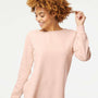 Independent Trading Co. Womens California Wave Wash Crewneck Sweatshirt - Blush Pink - NEW