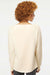 Independent Trading Company PRM2000 Womens California Wave Wash Crewneck Sweatshirt Bone Model Back