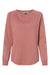 Independent Trading Co. PRM2000 Womens California Wave Wash Crewneck Sweatshirt Dusty Rose Flat Front