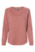 Independent Trading Company PRM2000 Womens California Wave Wash Crewneck Sweatshirt Dusty Rose Flat Front