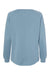 Independent Trading Co. PRM2000 Womens California Wave Wash Crewneck Sweatshirt Misty Blue Flat Back