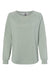Independent Trading Company PRM2000 Womens California Wave Wash Crewneck Sweatshirt Sage Green Flat Front