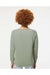 Independent Trading Co. PRM2000 Womens California Wave Wash Crewneck Sweatshirt Sage Green Model Back