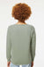 Independent Trading Company PRM2000 Womens California Wave Wash Crewneck Sweatshirt Sage Green Model Back