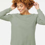 Independent Trading Company Womens California Wave Wash Crewneck Sweatshirt - Sage Green