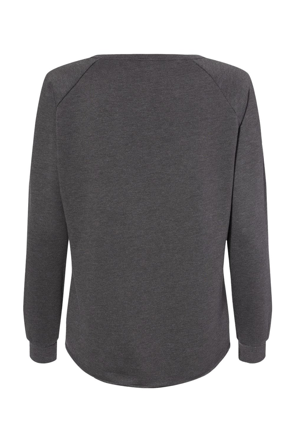 Independent Trading Company PRM2000 Womens California Wave Wash Crewneck Sweatshirt Shadow Grey Flat Back