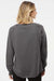 Independent Trading Company PRM2000 Womens California Wave Wash Crewneck Sweatshirt Shadow Grey Model Back