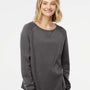 Independent Trading Co. Womens California Wave Wash Crewneck Sweatshirt - Shadow Grey - NEW