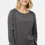 Independent Trading Company Womens California Wave Wash Crewneck Sweatshirt - Shadow Grey