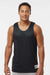 Alleson Athletic 506CR Mens Reversible Tank Top Black/White Model Front
