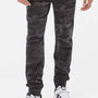 Independent Trading Company Mens Fleece Sweatpants w/ Pockets - Black Camo
