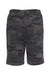 Independent Trading Company IND20SRT Mens Fleece Shorts w/ Pockets Black Camo Flat Back