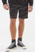 Independent Trading Company IND20SRT Mens Fleece Shorts w/ Pockets Black Camo Model Front