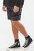 Independent Trading Company IND20SRT Mens Fleece Shorts w/ Pockets Black Camo Model Side